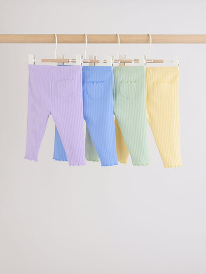 Multi Baby Leggings 4 Pack (0mths-2yrs) image 6