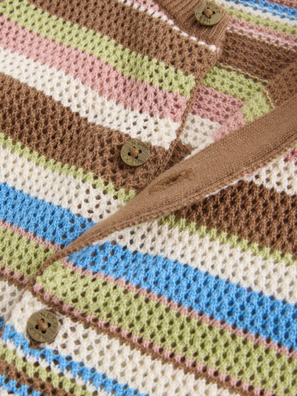 Brown Stripe Knitted Baby Romper (0mths-3yrs) image 5