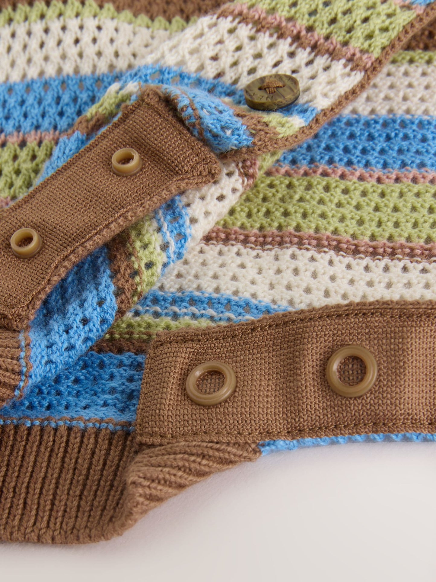 Brown Stripe Knitted Baby Romper (0mths-3yrs) image 6