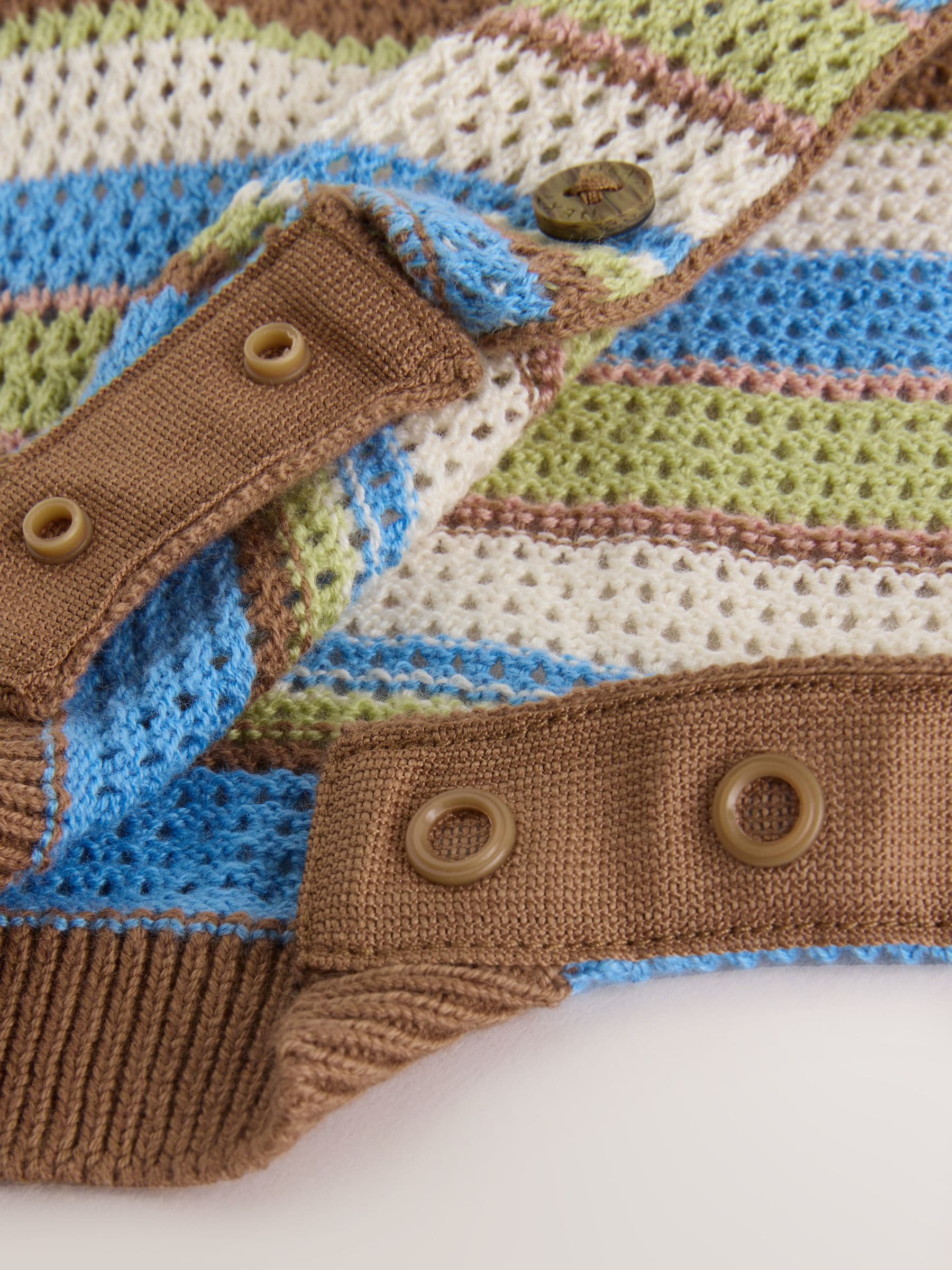Brown Stripe Knitted Baby Romper (0mths-3yrs) image 6