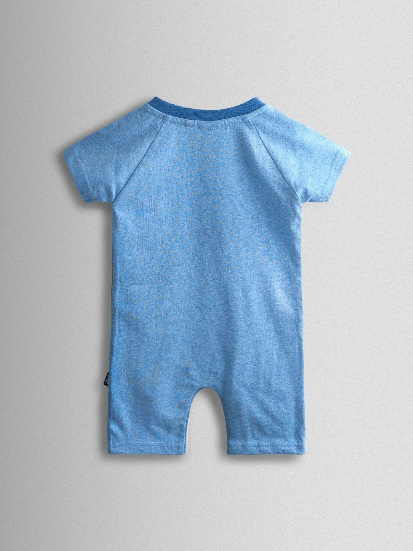 JoJo Maman Bébé Light Blue Tractor Appliqué Scene Romper image 2