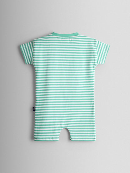 JoJo Maman Bébé Teal Green Turtle Applique Romper image 2