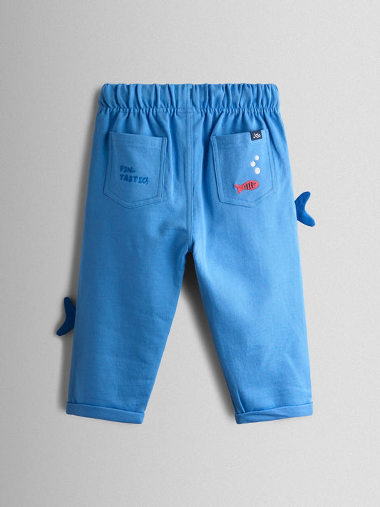 JoJo Maman Bébé Blue Shark Applique Trousers image 2