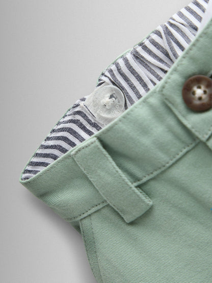 Dsiney Kidz - JoJo Maman Bébé Green Twill Chino Shorts image 4
