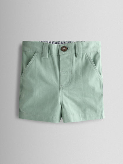 Dsiney Kidz - JoJo Maman Bébé Green Twill Chino Shorts image 1