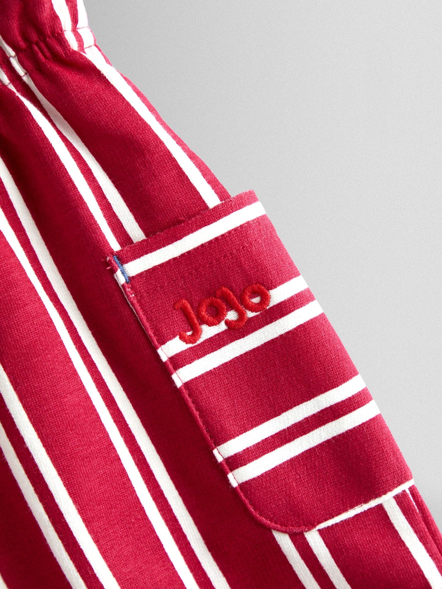 Dsiney Kidz - JoJo Maman Bébé Red 2-Pack Stripe & Plain Shorts image 6