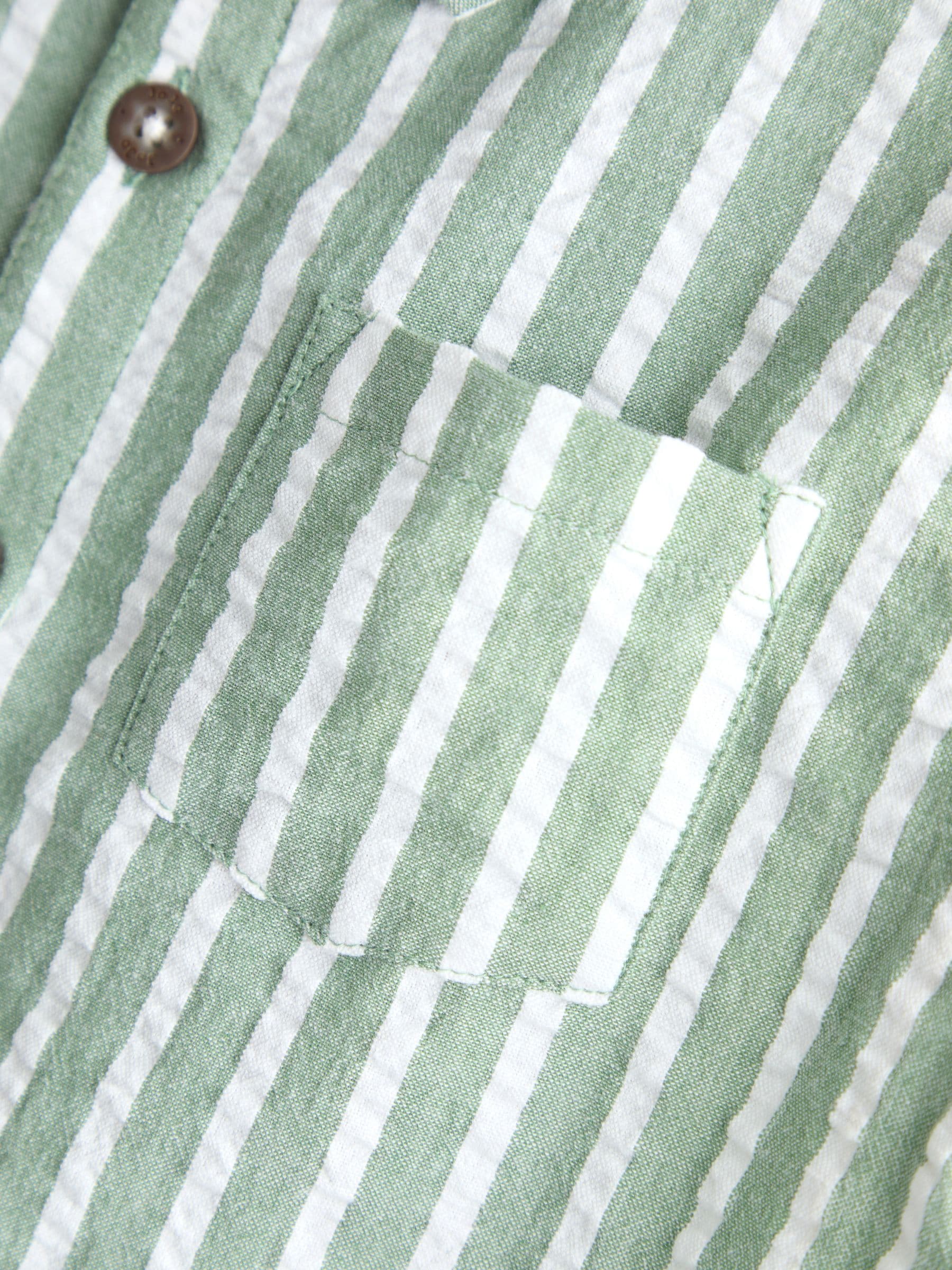 JoJo Maman Bébé Green Striped Shirt image 5