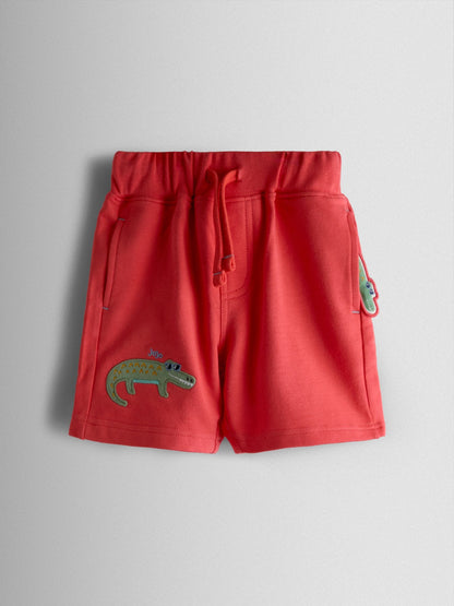Dsiney Kidz - JoJo Maman Bébé Coral Crocodile 2-Pack Appliqué & Plain Shorts image 2