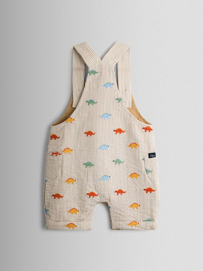 JoJo Maman Bébé Natural Embroidered Dungarees image 2
