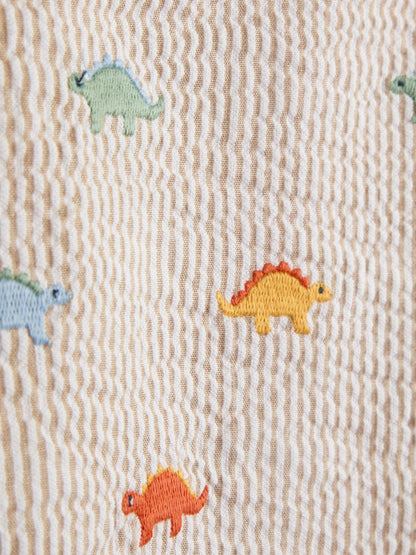 JoJo Maman Bébé Natural Embroidered Dungarees image 3