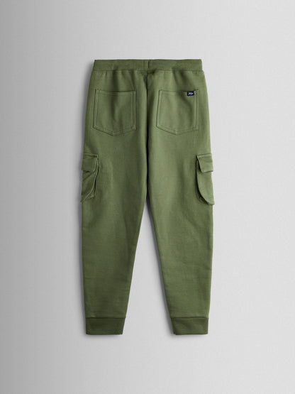 JoJo Maman Bébé Khaki Green Safari Appliqué Badge Cargo Joggers image 2