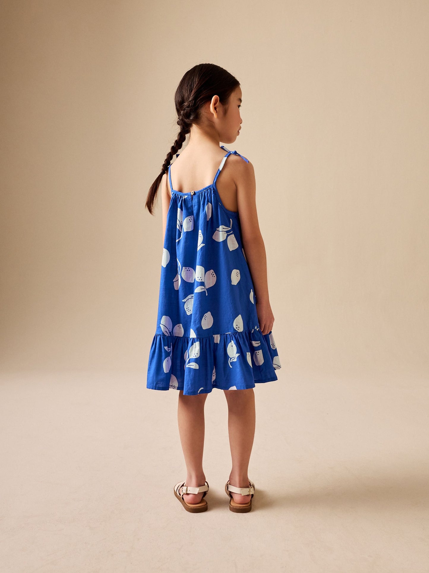 Cobalt Blue Angel Sleeve Dress (3-16yrs) image 3
