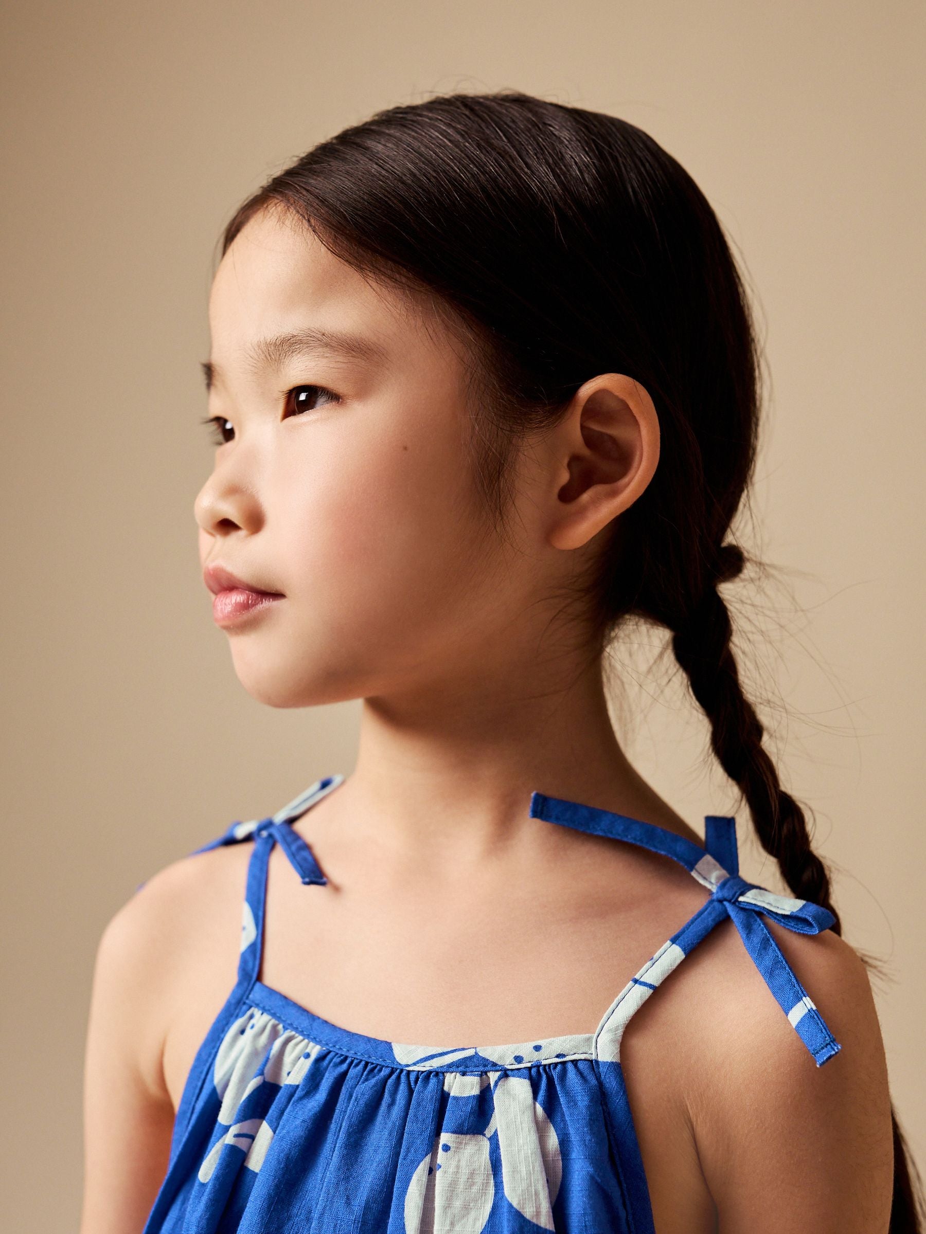 Cobalt Blue Angel Sleeve Dress (3-16yrs) image 4