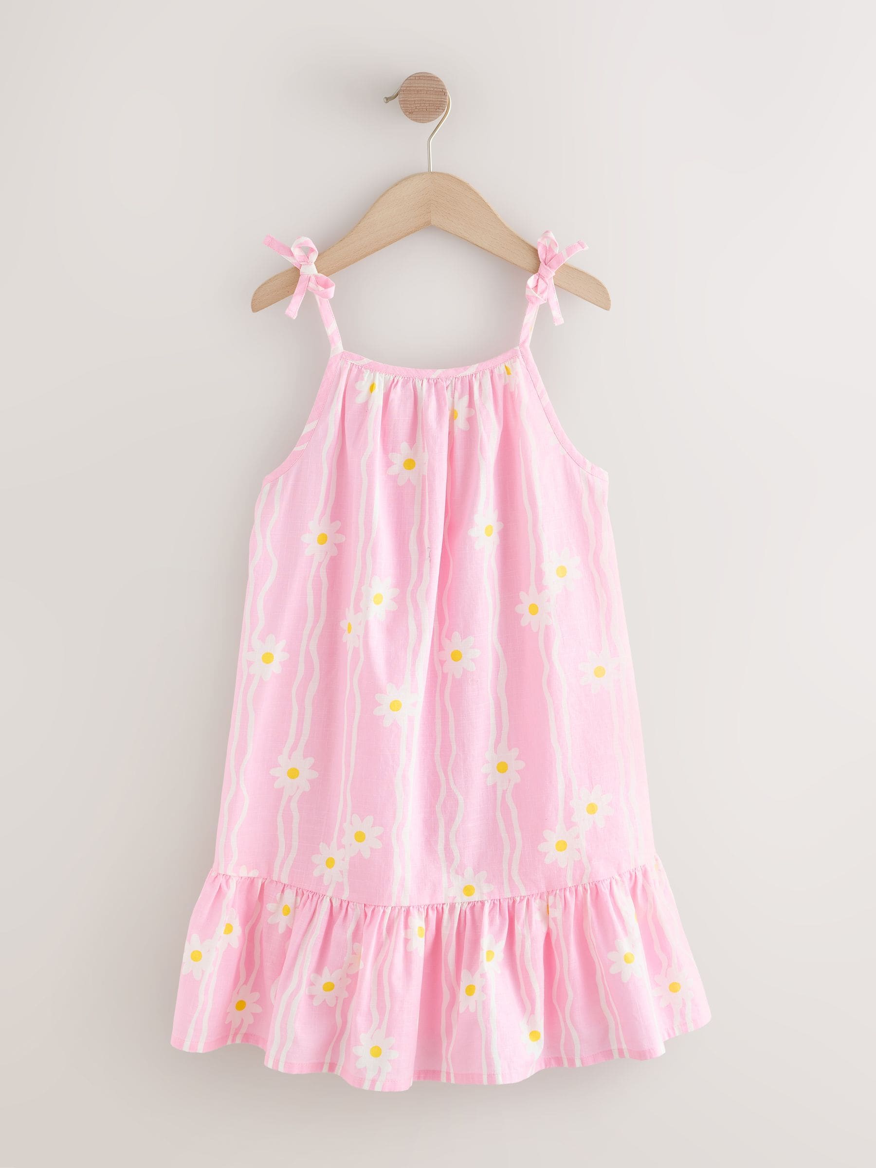 Pink Floral Angel Sleeve Dress (3-16yrs) image 4