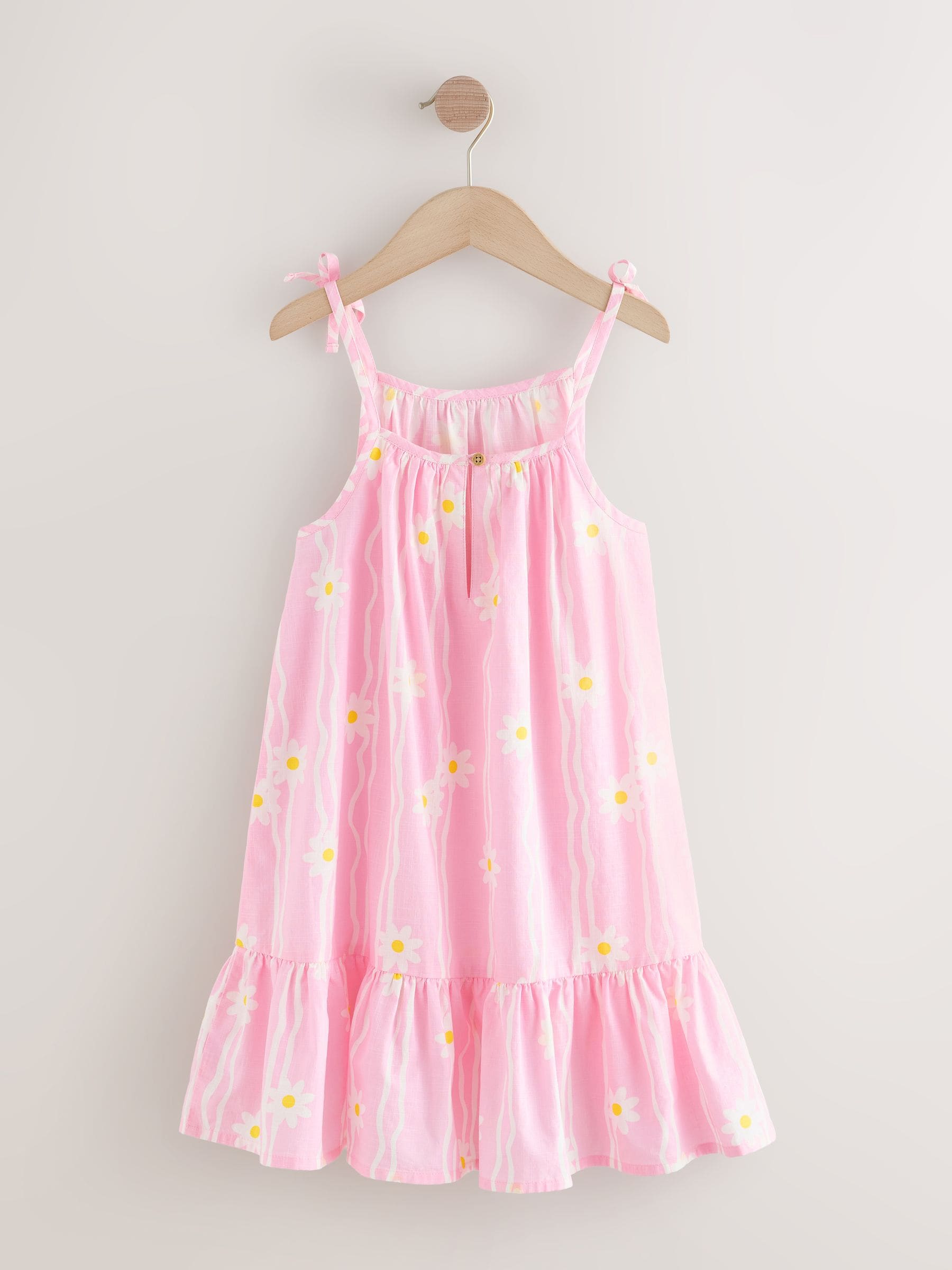 Pink Floral Angel Sleeve Dress (3-16yrs) image 5