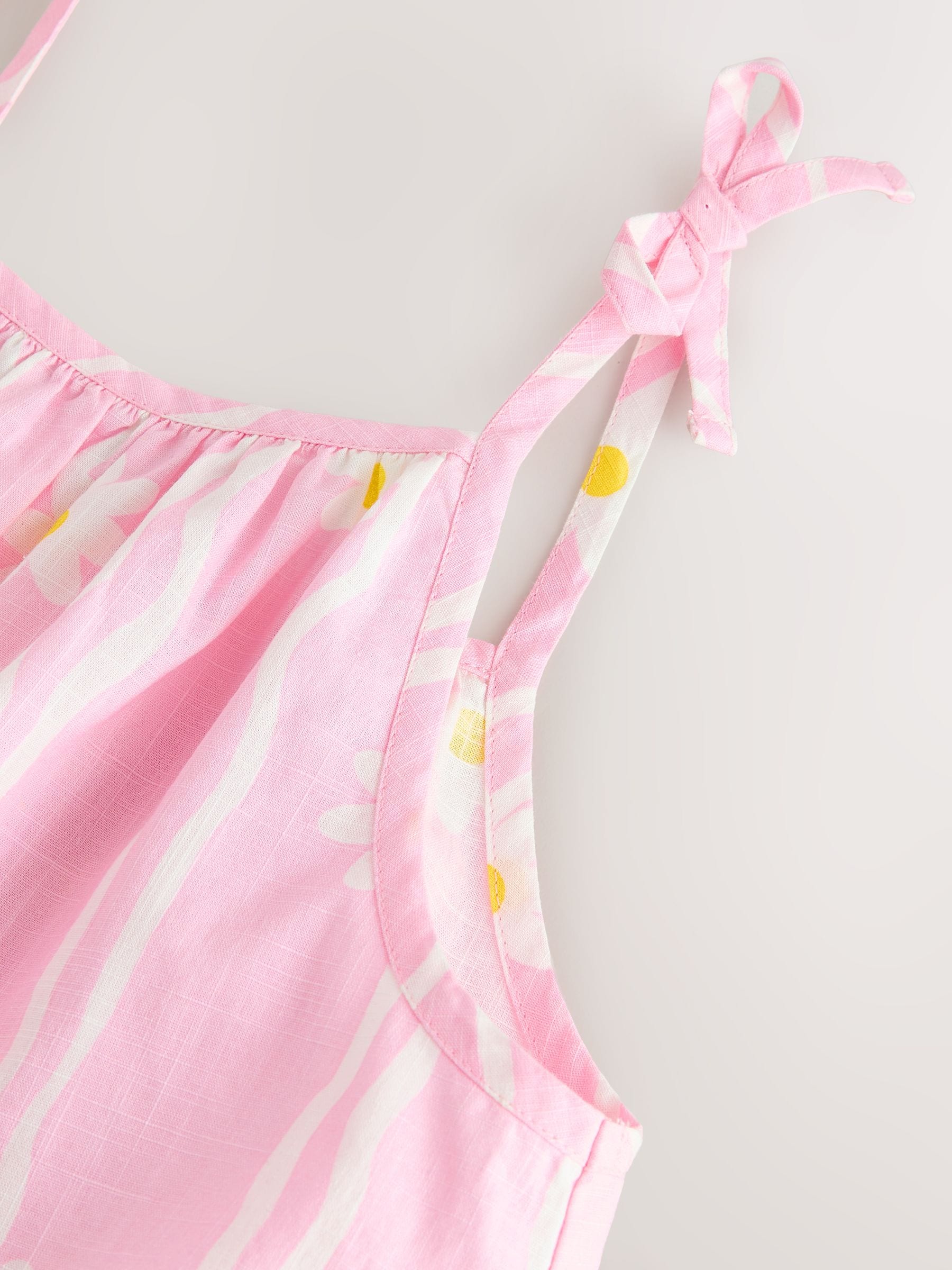 Pink Floral Angel Sleeve Dress (3-16yrs) image 6