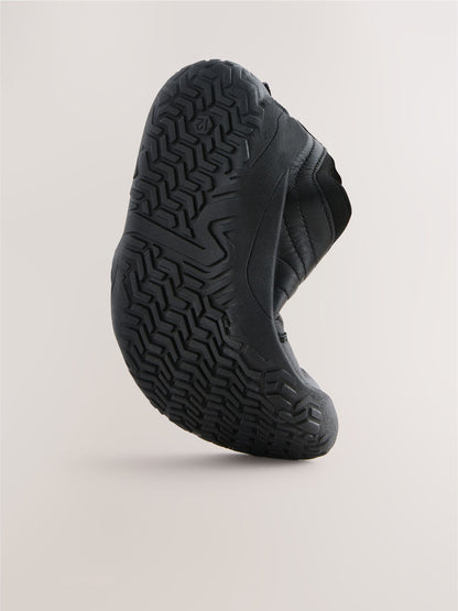 Black Barefoot Leather Lace-Up School Shoes image 5
