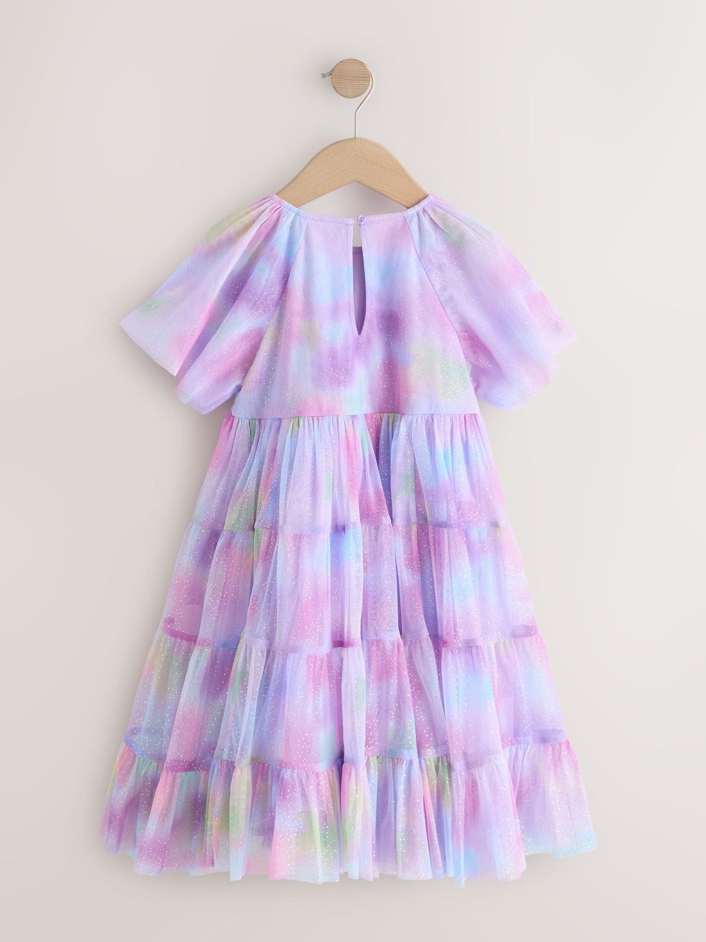 Lilac Purple Rainbow Tiered Mesh Occasion Dress (3-16yrs) image 7