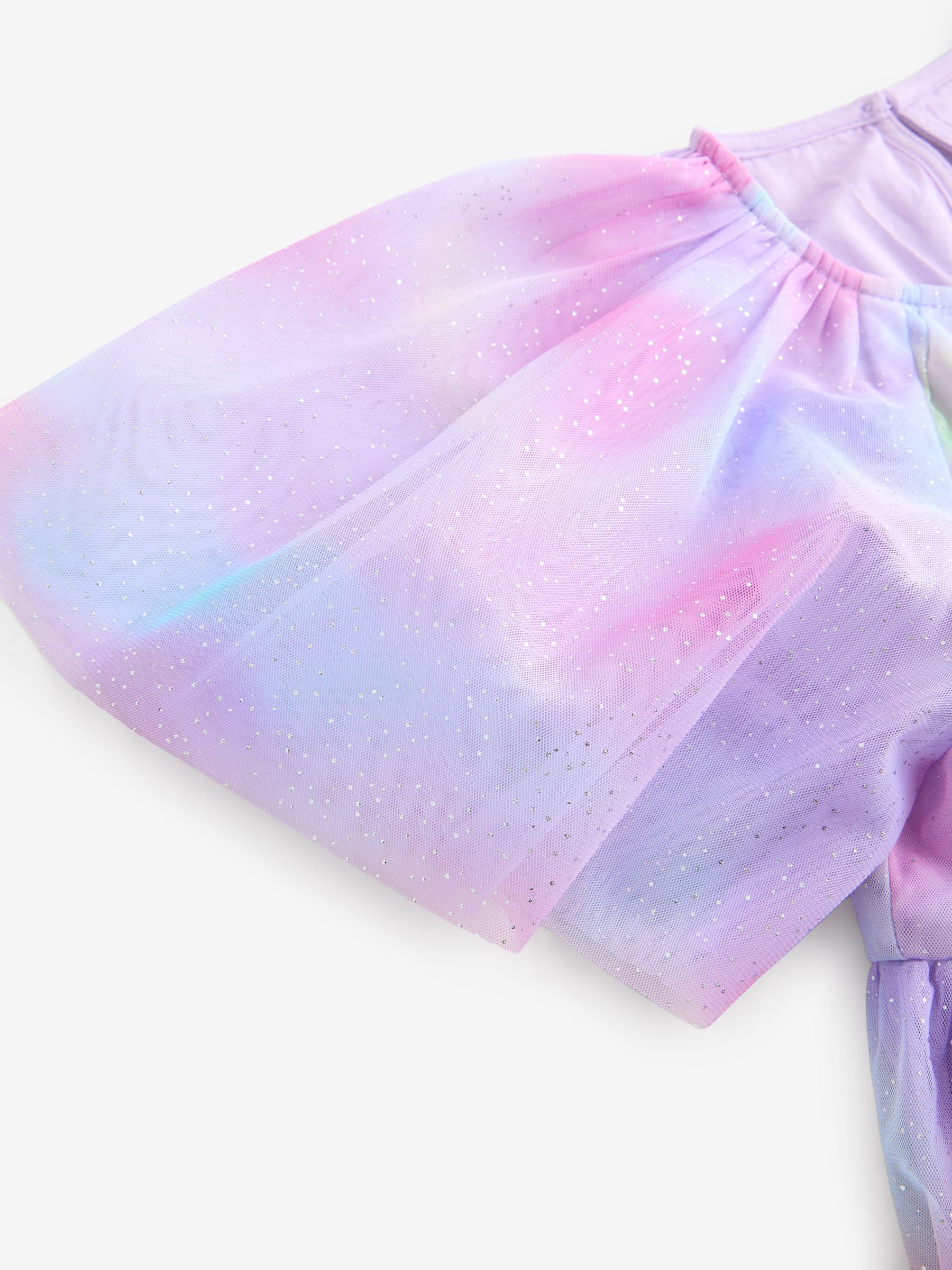 Lilac Purple Rainbow Tiered Mesh Occasion Dress (3-16yrs) image 9