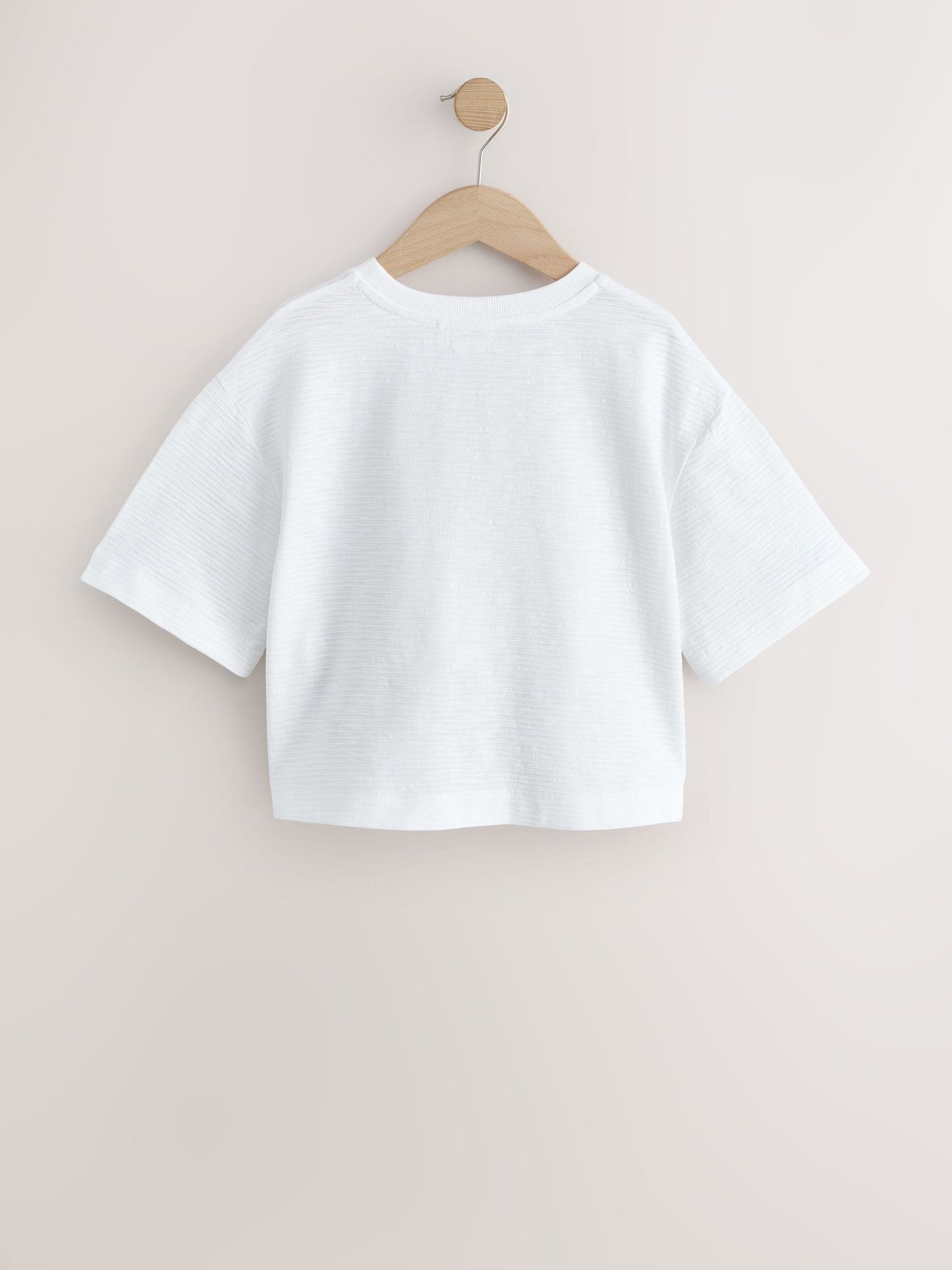 Dsiney Kidz - White Textured Oversized Boxy T-Shirt (3-16yrs) image 6