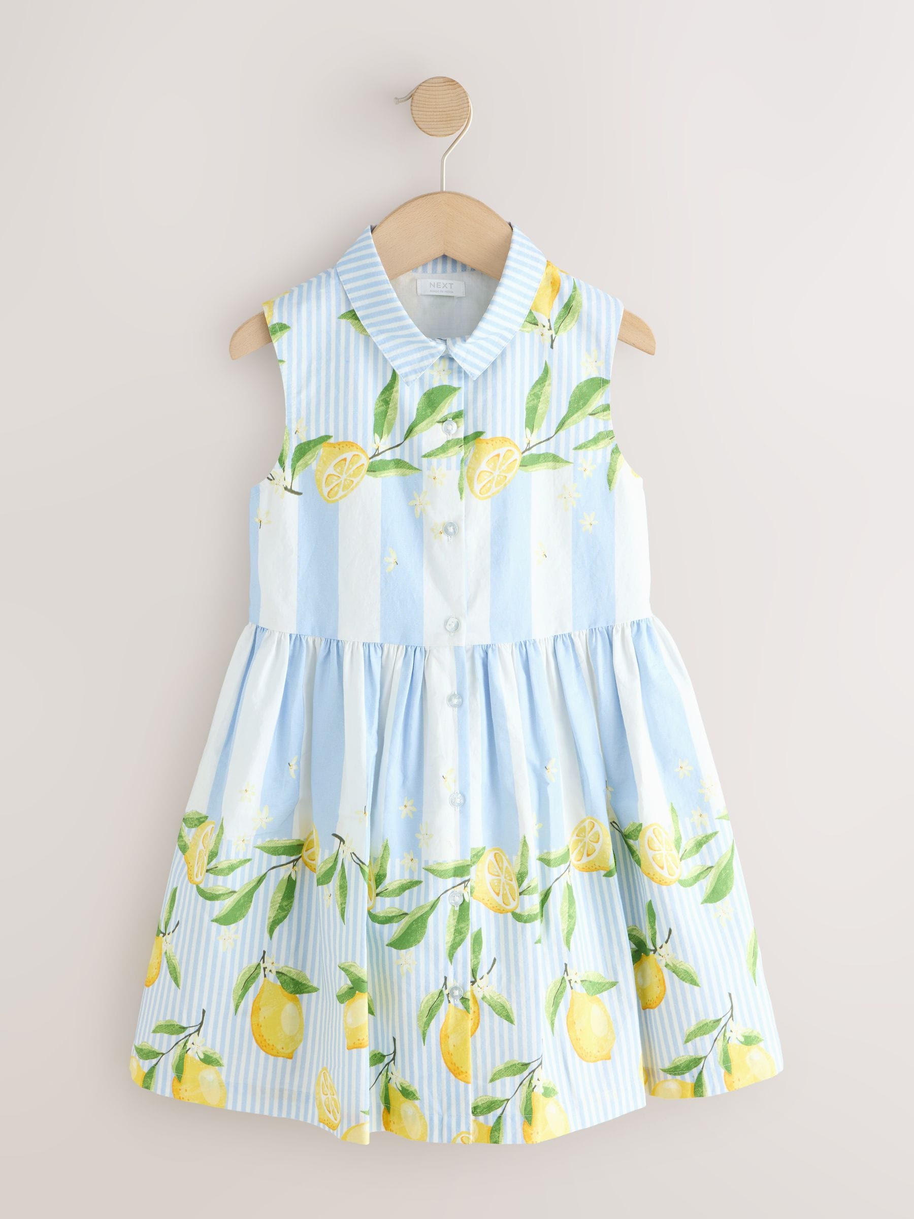 Lemon Stripe Shirt Dress (3-16yrs) image 4