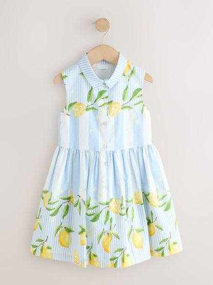 Lemon Stripe Shirt Dress (3-16yrs) image 4