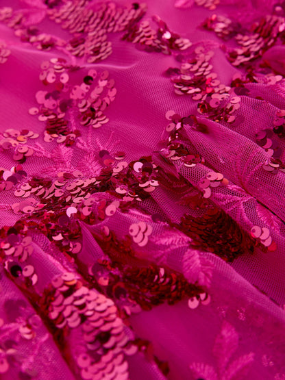 Pink Sequin Angel Sleeve Party Dress (3-16yrs) image 6
