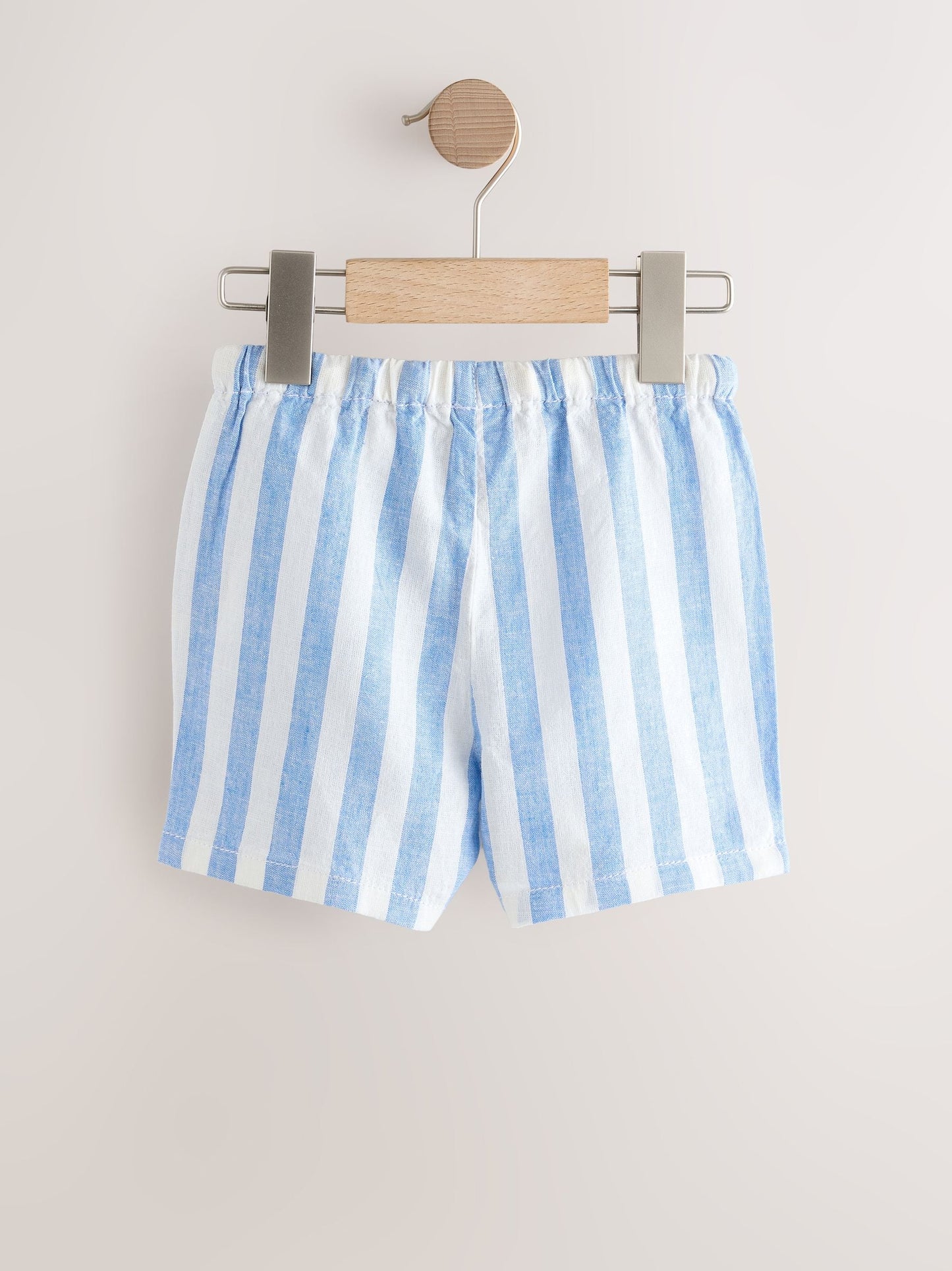 Dsiney Kidz - Blue Stripe Linen Blend Pull On Shorts (3mths-7yrs) image 5
