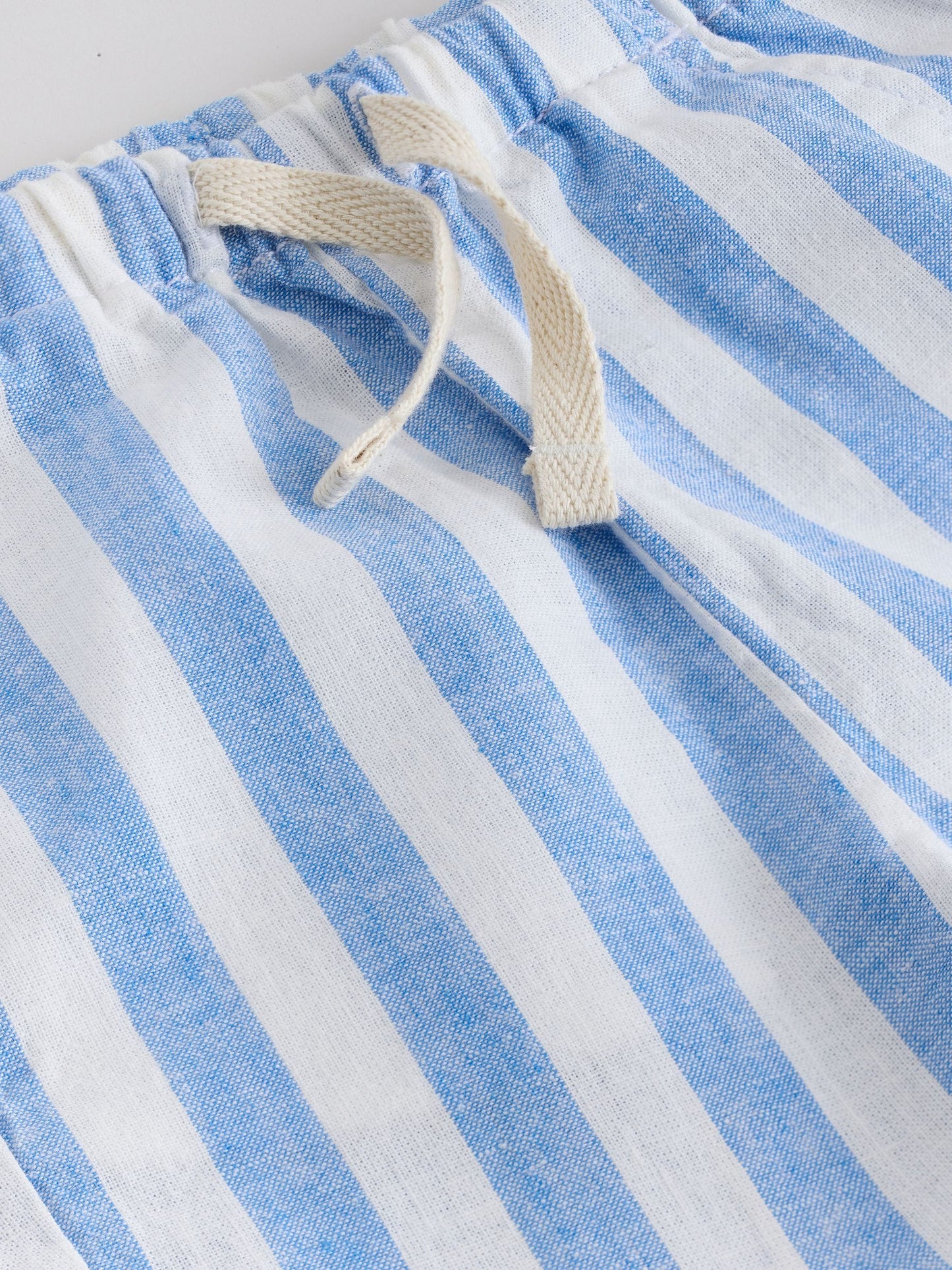 Dsiney Kidz - Blue Stripe Linen Blend Pull On Shorts (3mths-7yrs) image 6