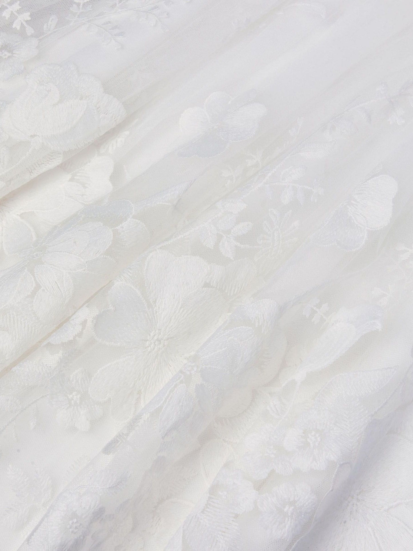 Monsoon Cream Alicia Satin Floral Embroidered Dress image 3