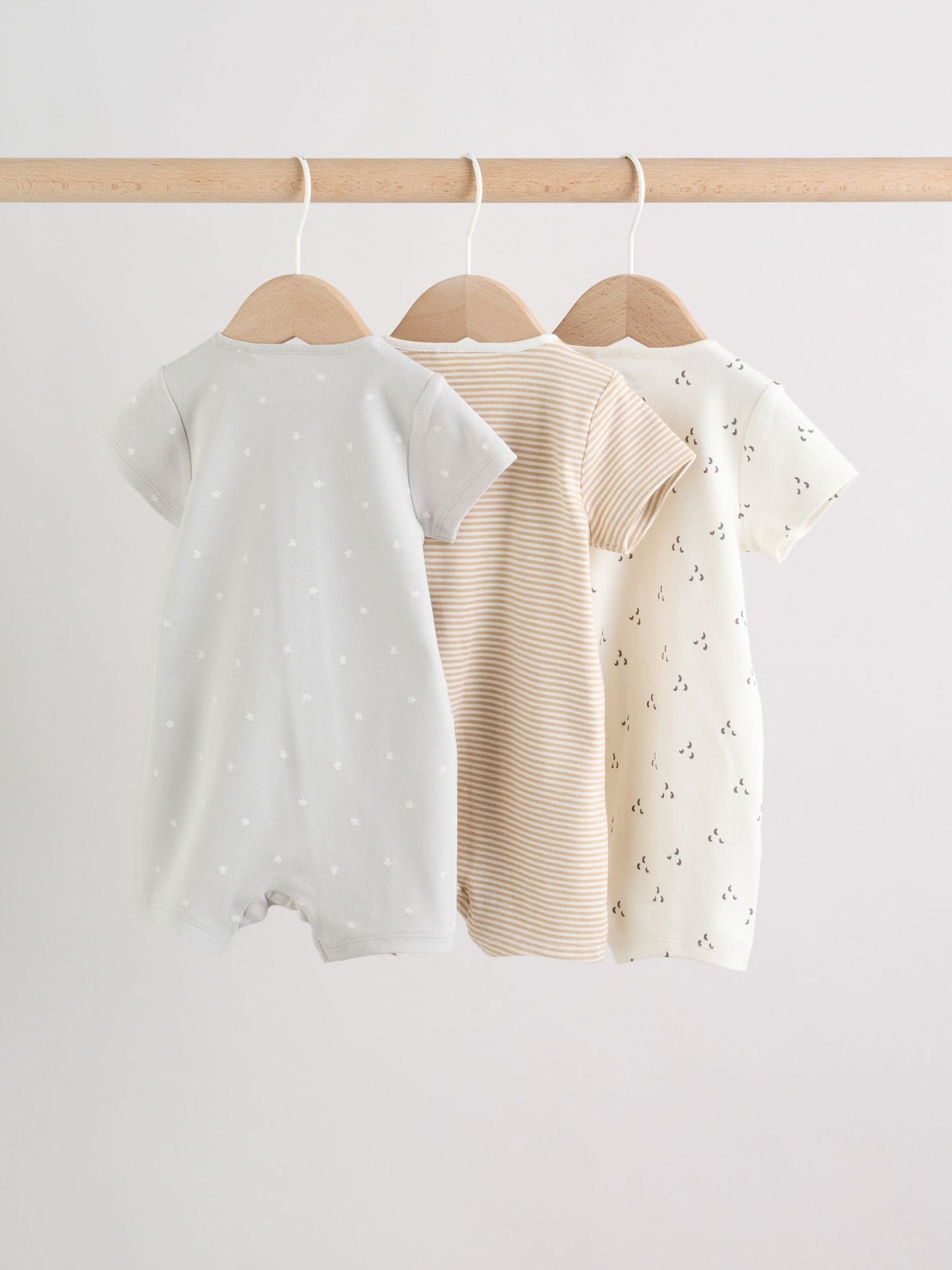 Ecru White Baby Rompers 3 Pack (0mths-3yrs) image 2