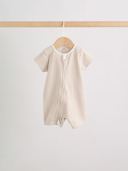 Ecru White Baby Rompers 3 Pack (0mths-3yrs) image 3