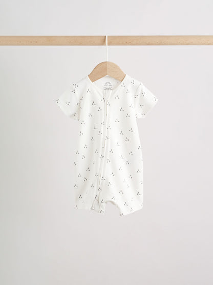 Ecru White Baby Rompers 3 Pack (0mths-3yrs) image 5