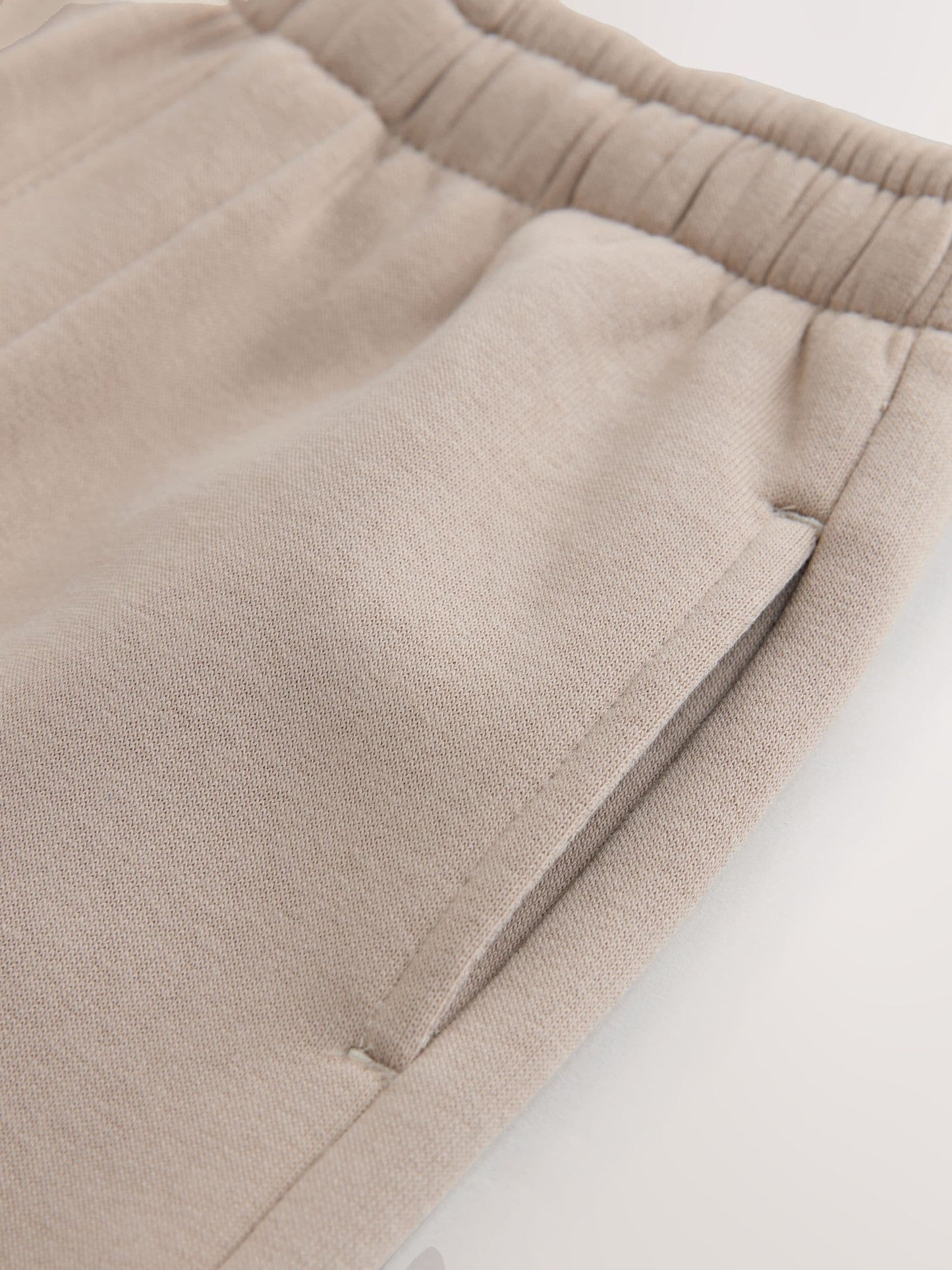 Neutral Cement Single Wide Leg Jersey Joggers (3mths-7yrs) image 6