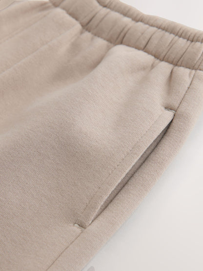 Neutral Cement Single Wide Leg Jersey Joggers (3mths-7yrs) image 6