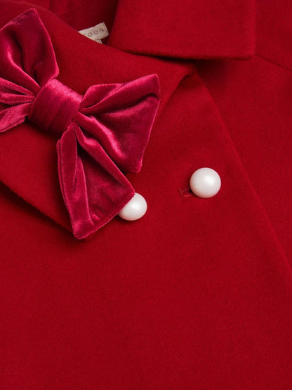 Monsoon Red Velvet Bow Cape image 3