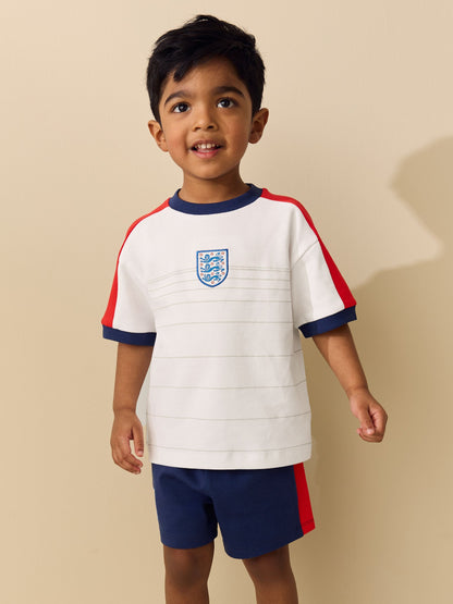 White England Football Shirt and Short Set (3mths-3yrs) image 1