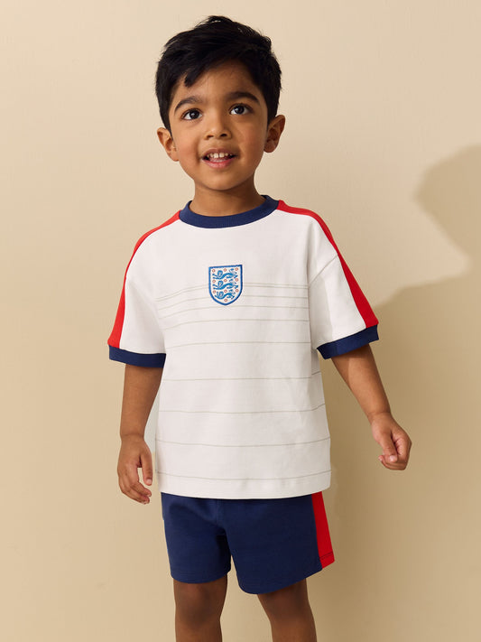 White England Football Shirt and Short Set (3mths-3yrs) image 1
