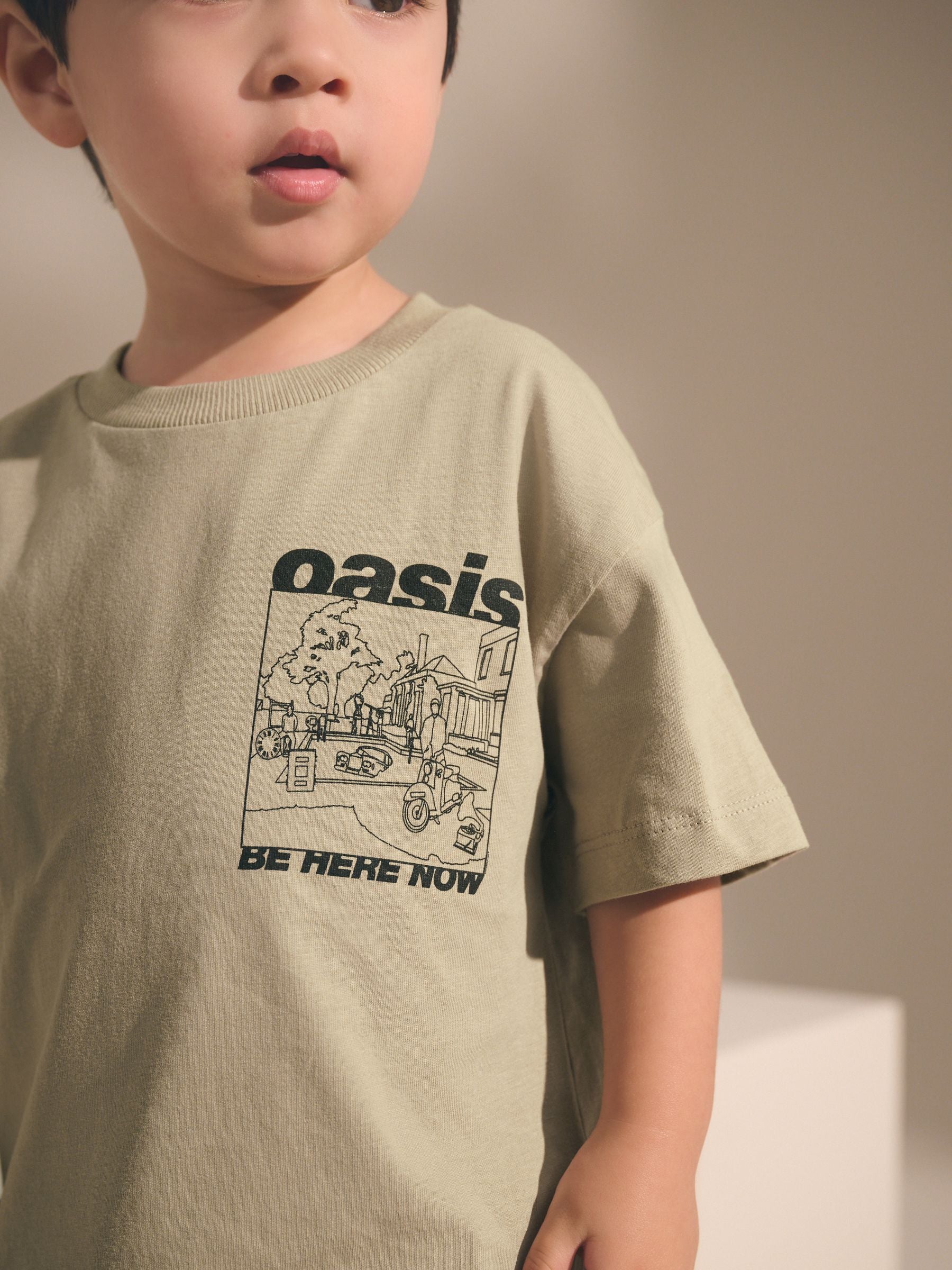 Oasis Stone Short Sleeve Band Graphic T-Shirt (3mths-8yrs) image 4