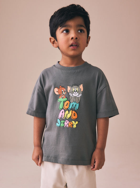 Charcoal Grey Tom and Jerry T-Shirt (3mths-8yrs) image 2