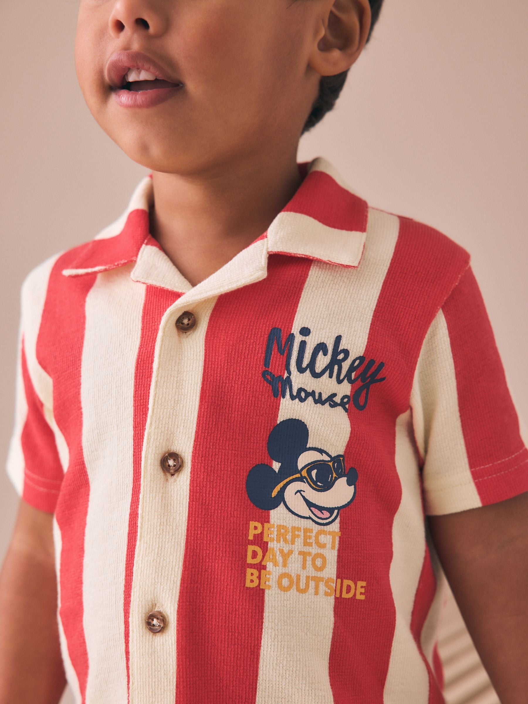 Red Mickey Mouse T-Shirt and Shorts Set (3mths-8yrs) image 3