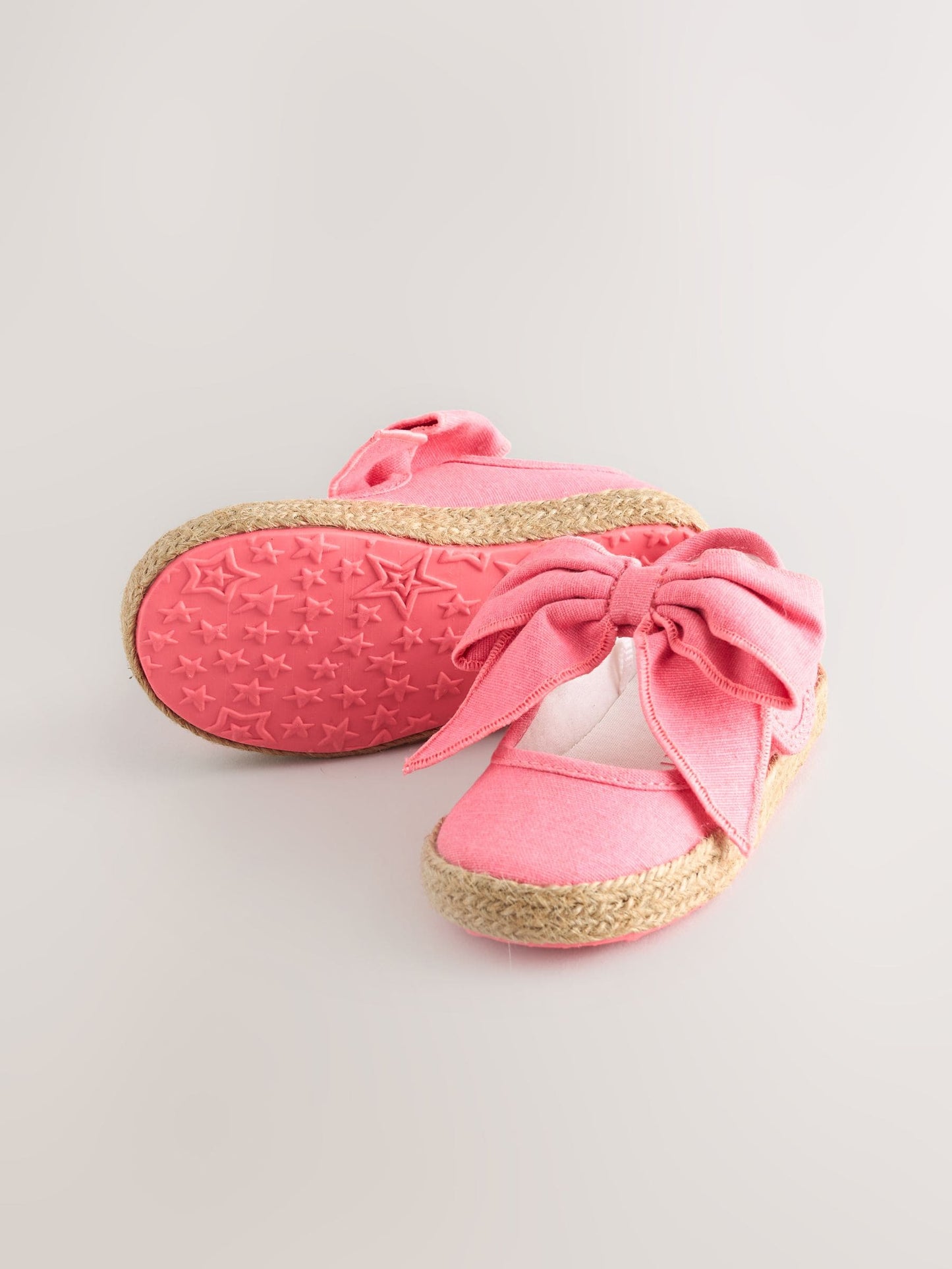 Fluro Pink Bow Espadrille Shoes image 3