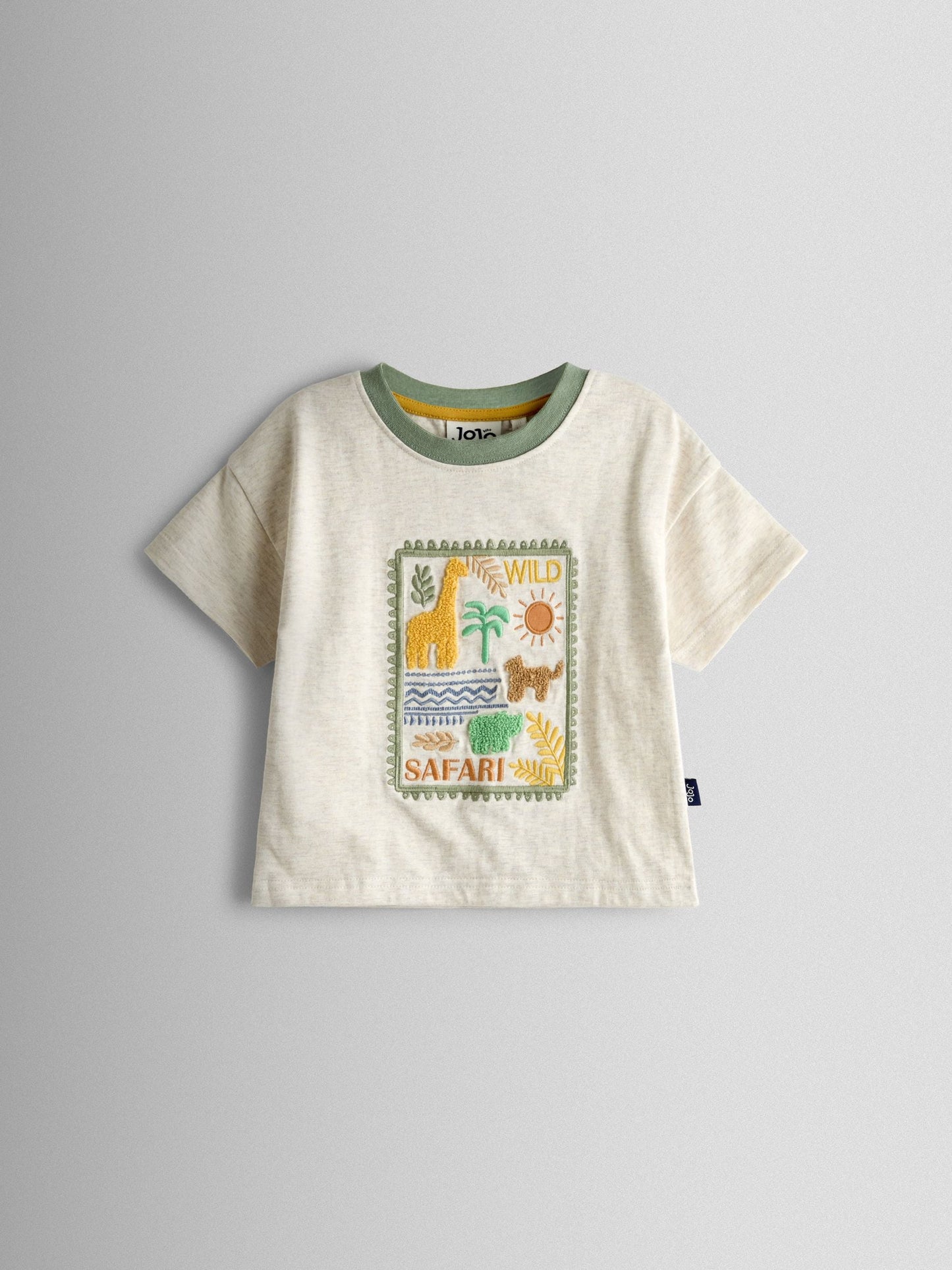 JoJo Maman Bébé Natural Safari Stamp Graphic T-Shirt image 1
