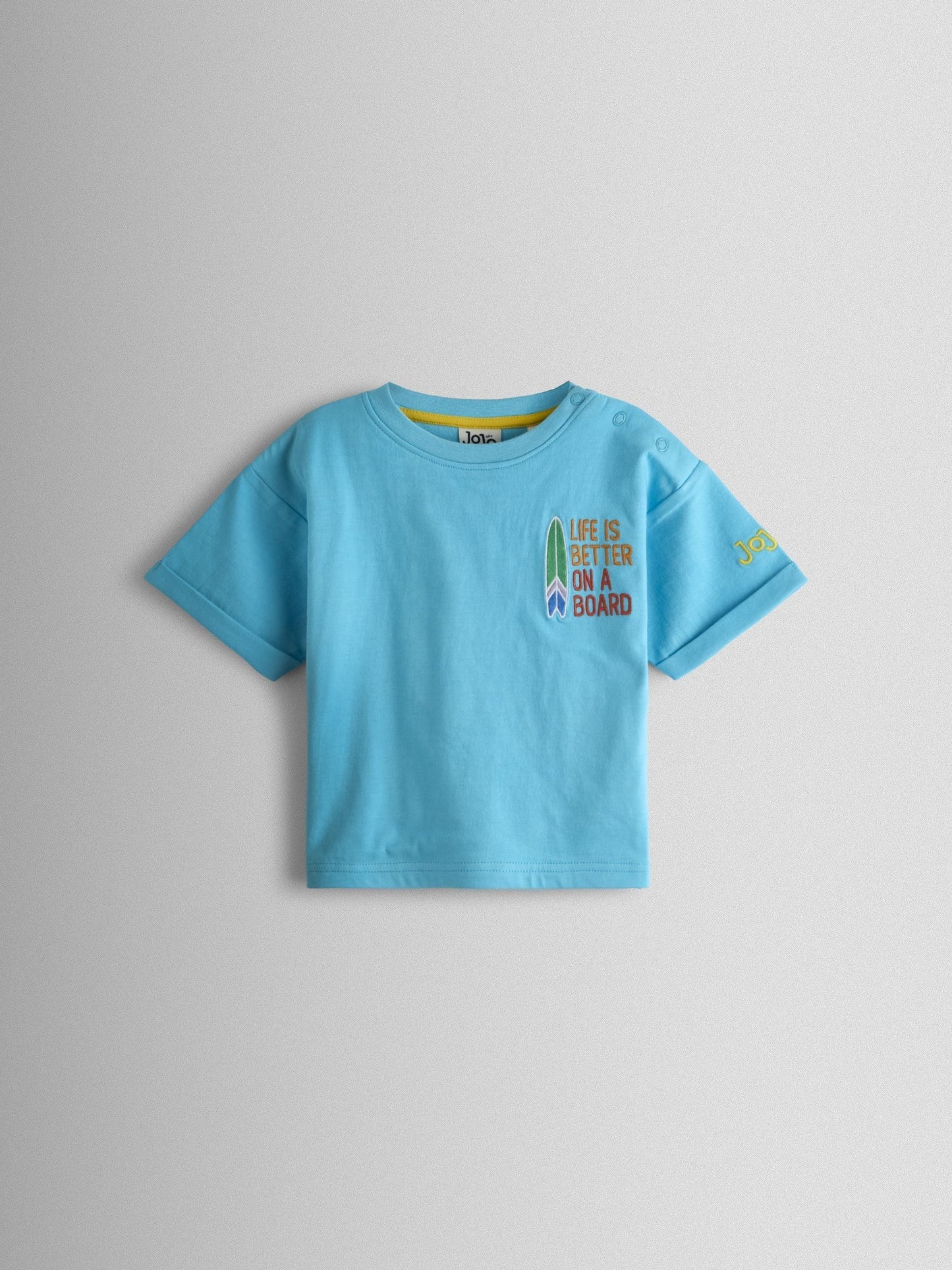 JoJo Maman Bébé Blue Surf Graphic T-Shirt Aqua Blue image 1