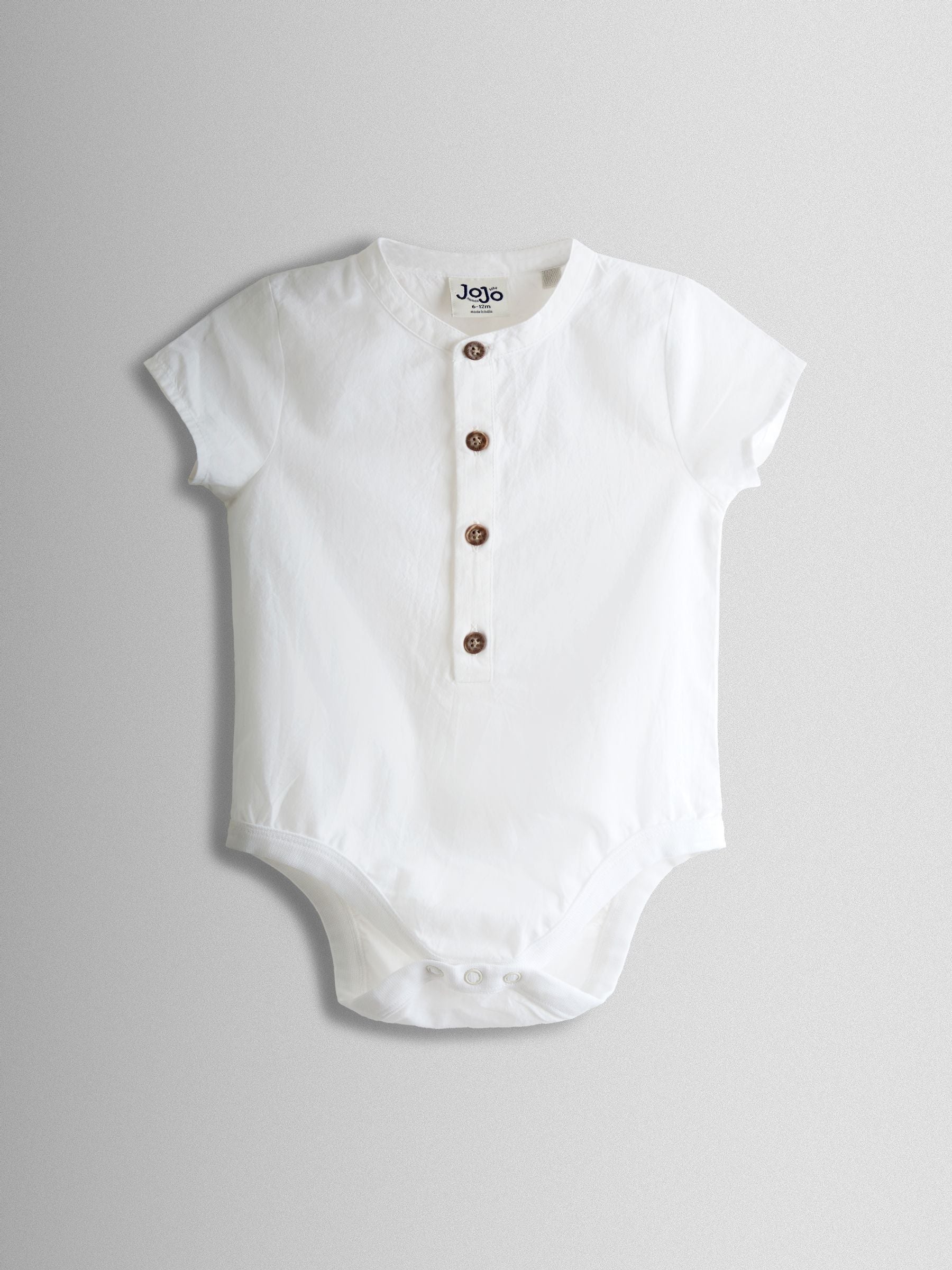 JoJo Maman Bébé Navy Blue Grandad Shirt & Shorts Set 2 Piece image 4