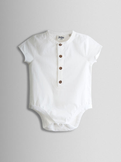 JoJo Maman Bébé Navy Blue Grandad Shirt & Shorts Set 2 Piece image 4