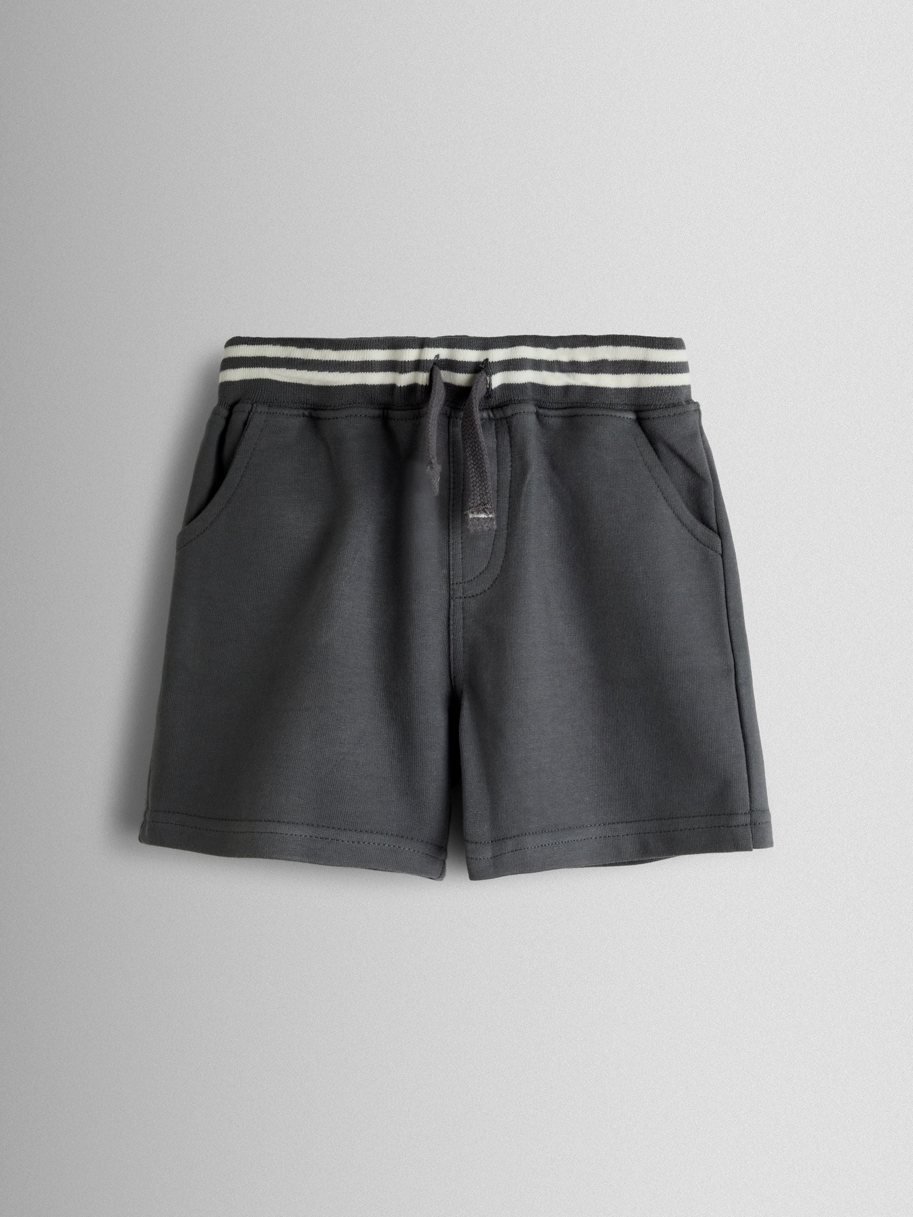 JoJo Maman Bébé Charcoal Grey Zebra 2-Piece Appliqué T-Shirt & Shorts Set image 4