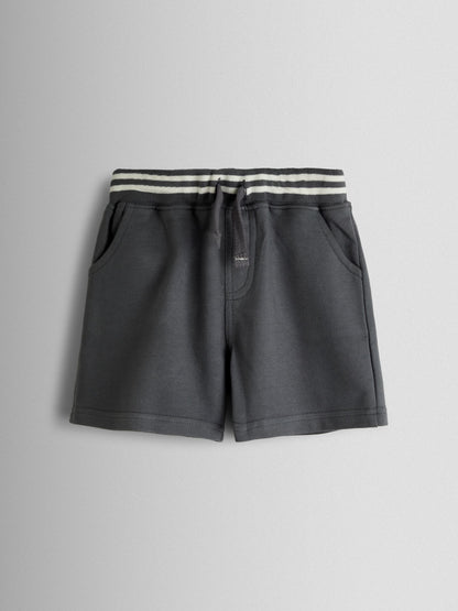 JoJo Maman Bébé Charcoal Grey Zebra 2-Piece Appliqué T-Shirt & Shorts Set image 4