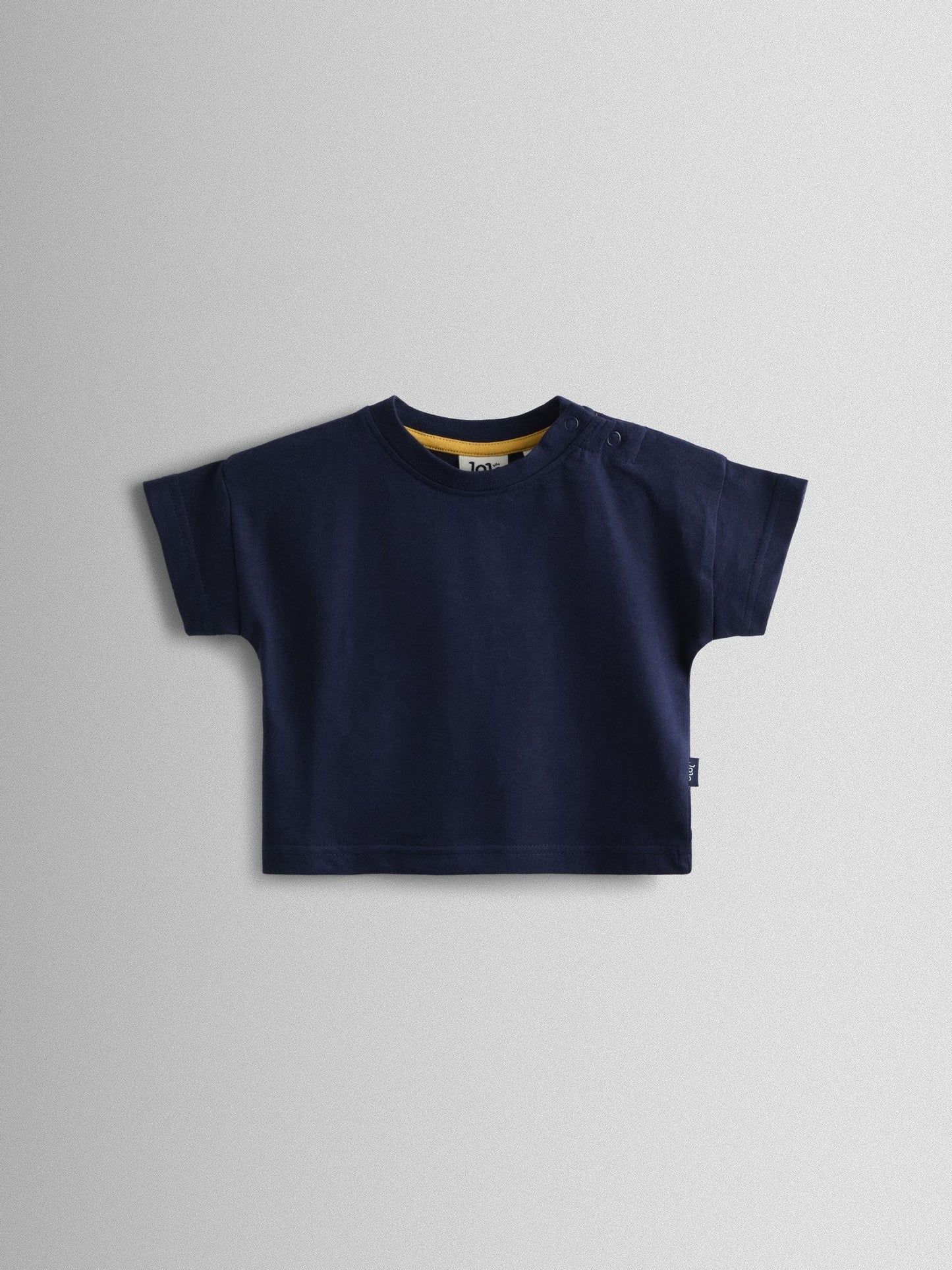 JoJo Maman Bébé Navy Blue Stripe Dungarees, T-Shirt & Hat 3-Piece Set image 2