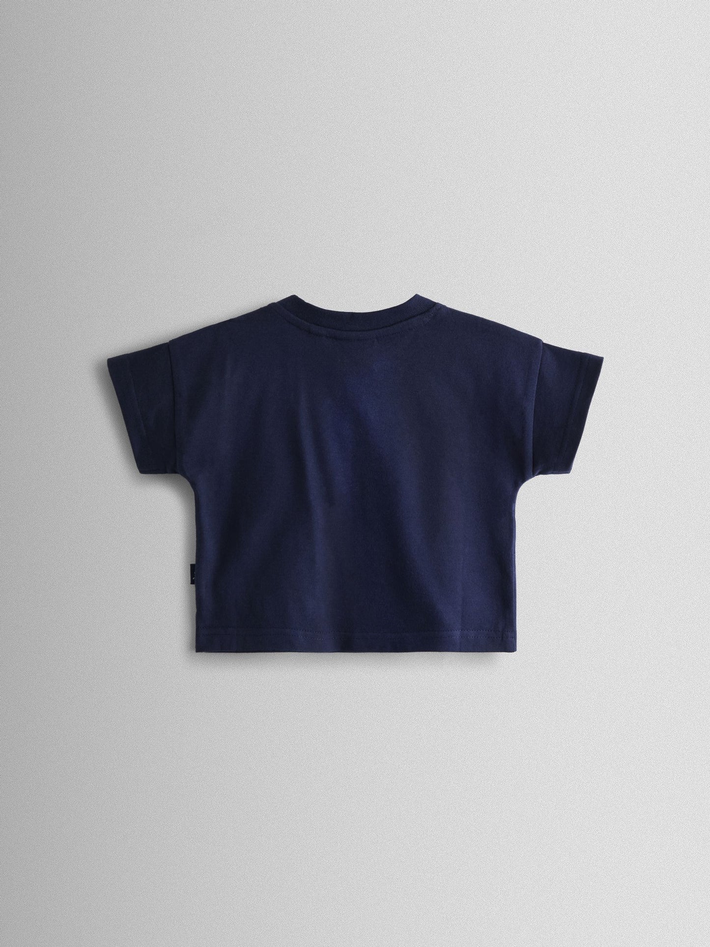 JoJo Maman Bébé Navy Blue Stripe Dungarees, T-Shirt & Hat 3-Piece Set image 3